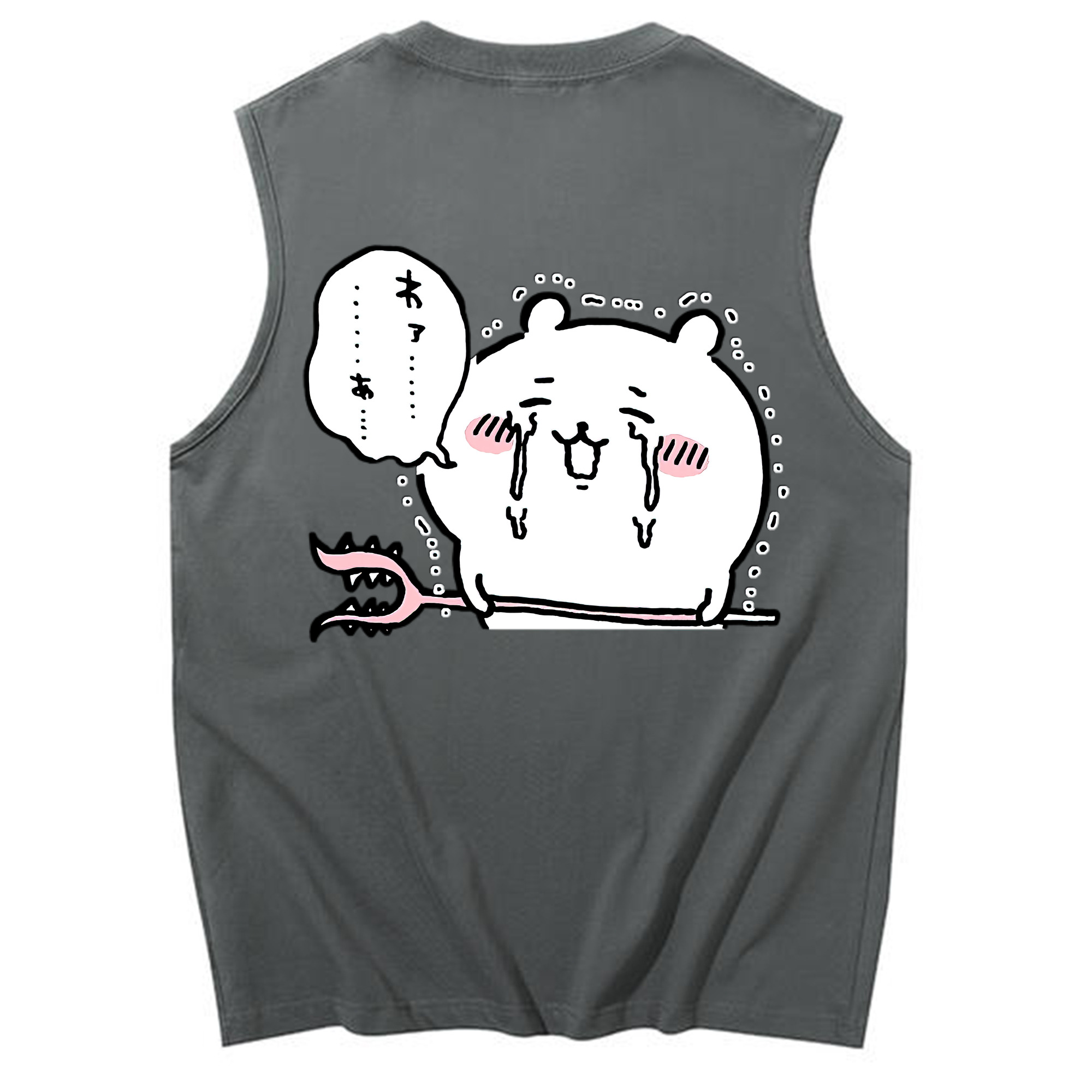 （画像用） ちいかわ ちいかわ Chii-kawa chiikawa コットン100％タンクトップ（背面プリント）